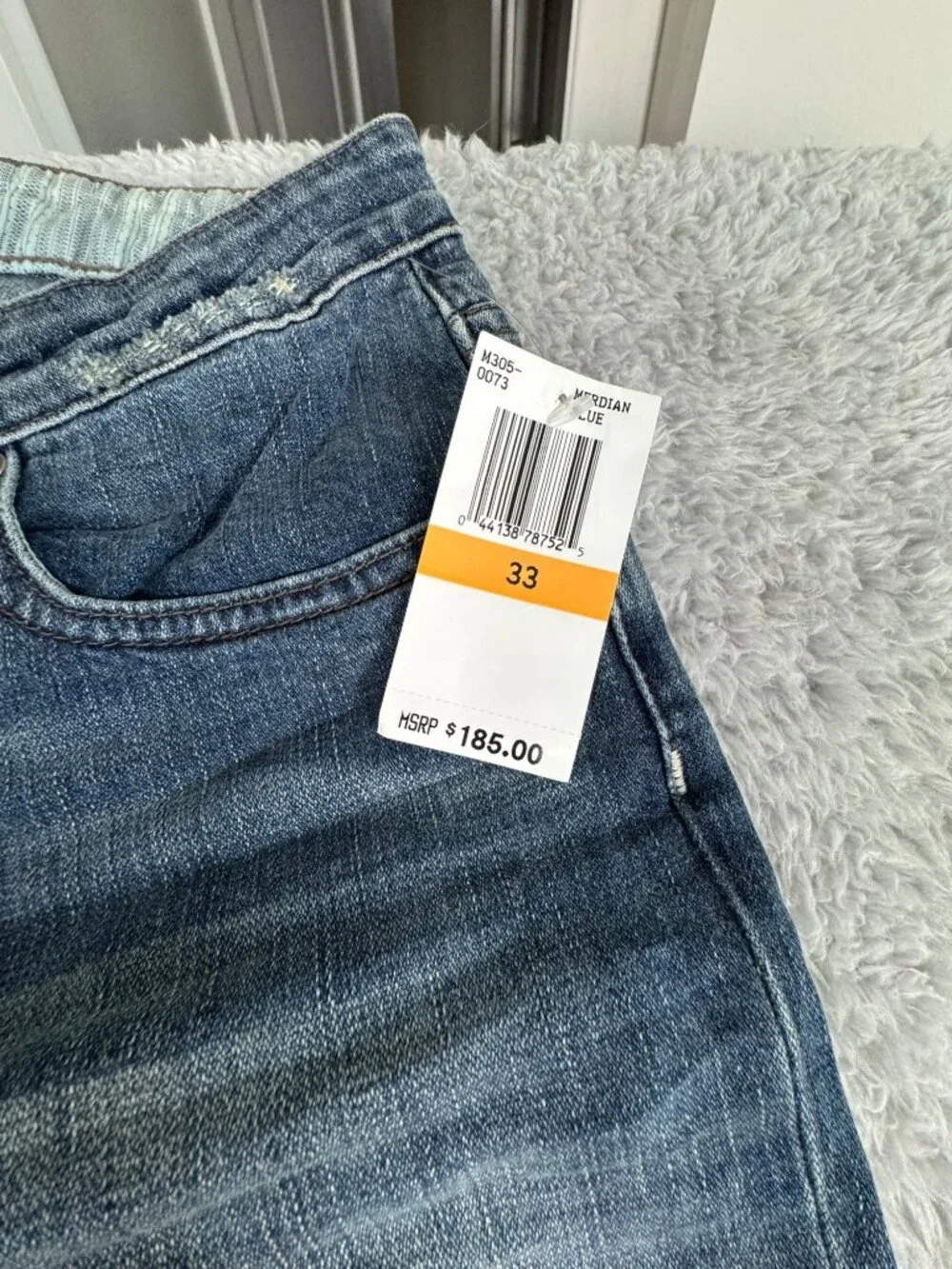 Paige Premium Denim Bronson Loose Fit Jeans Mens 33 Meridian Blue Office Casual